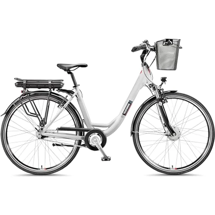 TELEFUNKEN City E-Bike RC667, 28 Zoll Pedelec für Damen & Herren mit 250W Frontmotor, 536,5 Wh Akku, 7-Gang Nabenschaltung, V-Bremse & Rücktritt, StVZO-konform, Weiß – Bild 2