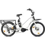 LLobe Cargo City E-Bike 24" Cargado weiß 36V/13Ah, Bafang-Mittelmotor, hydraulische Scheibenbremsen