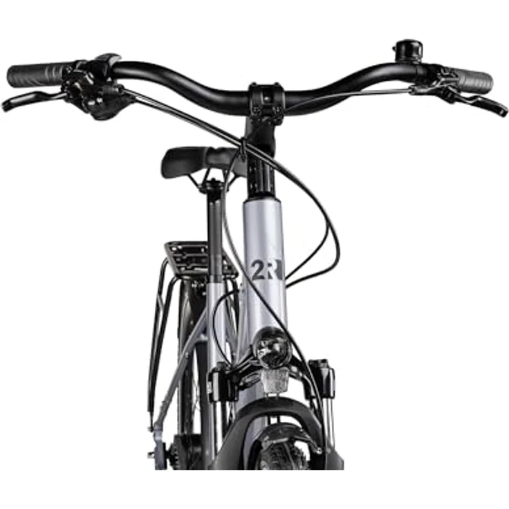 2R Manufaktur TRX TWO Wave, Damen-Citybike mit Tiefeinstieg, 28 Zoll, Silber, 51 cm, hydraulische Scheibenbremsen, Federgabel, wartungsarmer Riemenantrieb – Bild 3