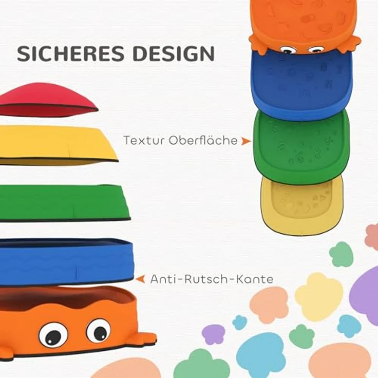 AIYAPLAY Balanciersteine für Kinder, 5 Stück Rutschfeste Trittsteine für Gleichgewicht und Motorik, für Kinder 2-8 Jahre, Drinnen und Draußen, farbenfroh – Bild 4