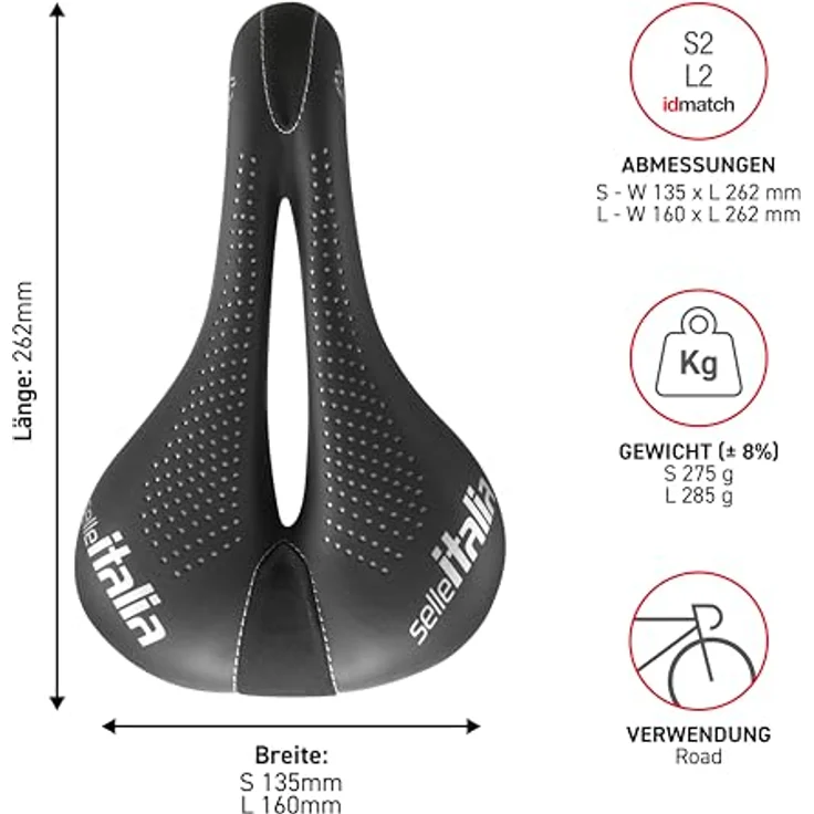 Selle Italia LADY Gel Flow Sattel schwarz, ergonomischer Fahrradsattel für maximalen Komfort und Halt – Bild 4