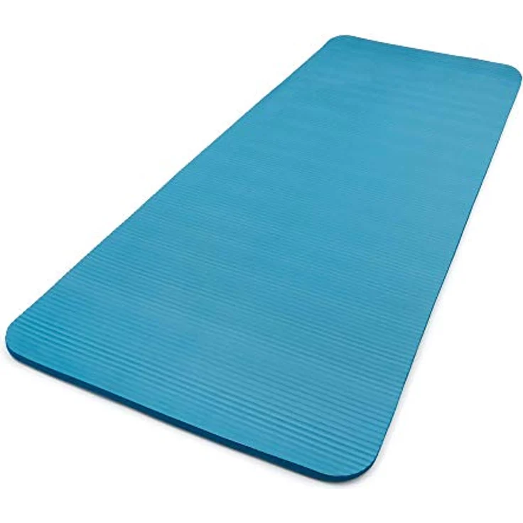 Reebok Unisex - Trainingsmatte 15mm Blau, Yogamatte mit geriffeltem Boden für verbesserten Komfort – Bild 3