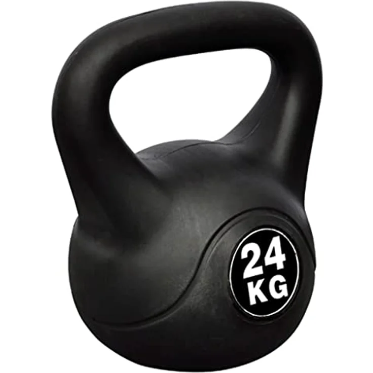 vidaXL Kettlebell Kugelhantel 24kg, Bodenschonende Profi-Hantel aus Kunststoff – Bild 1