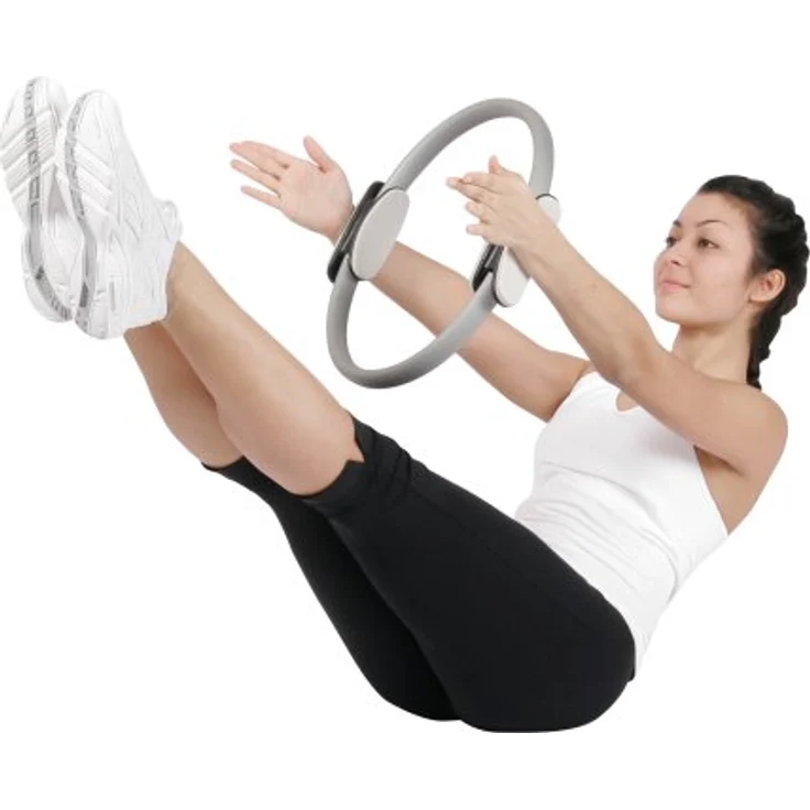 Gymstick Pilates Ring, Tiefenmuskulatur-Trainer mit Rundum-Polsterung und Übungsposter, Maße 28,5 x 54 x 8,3 cm – Bild 3