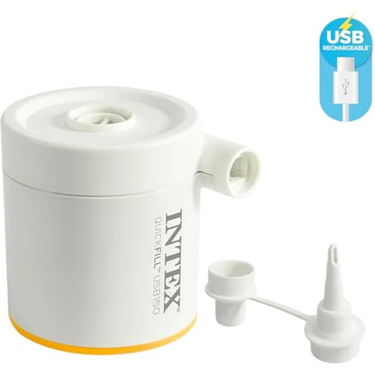 Intex Premaire Dura-Beam Campingmatte mit USB150, aufgeblasene Größe: 76 cm x 1,91 m x 17 cm, blau – Bild 3