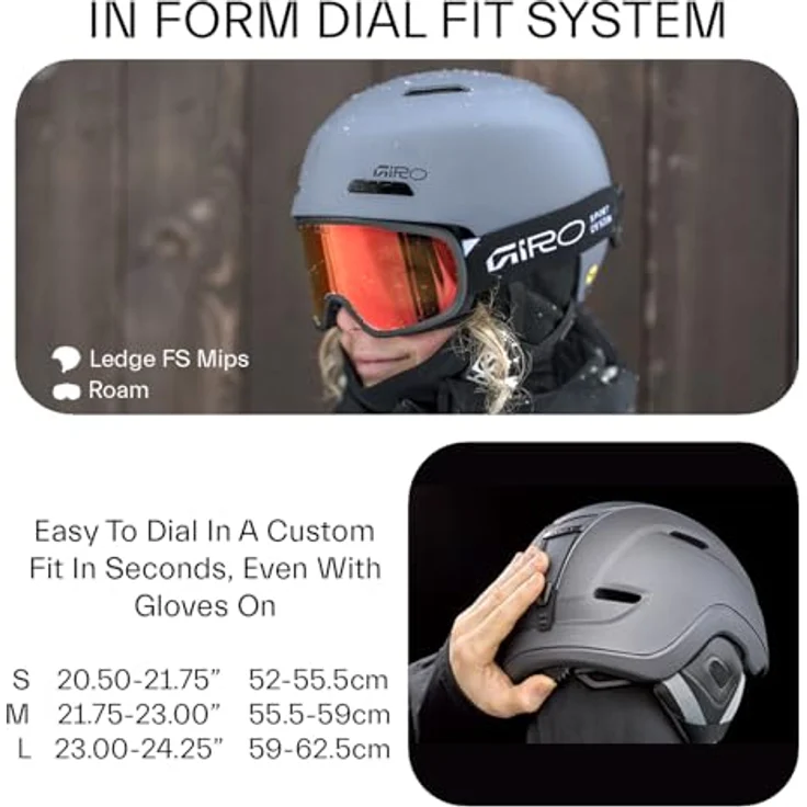 Giro Ledge, Skihelm mit Hartschalen-Konstruktion und MIPS Technologie, größenverstellbar (52 - 55.5 cm, S) – Bild 6