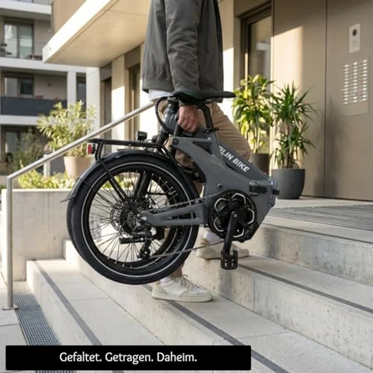 Berlin Bike BERLIN 2GO hellgrün - Klappbares E-Bike, Shimano 7-Gang-Schaltung, Ca. 50 km Reichweite – Bild 11