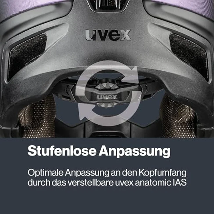 Uvex Sports Revolt Integral, Downhill- und MTB-Helm mit integrierter Sonnenblende, lila-schwarz, Größe 57-61 cm – Bild 5