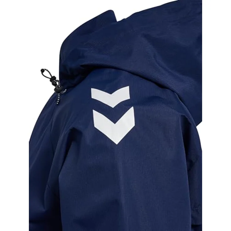 Hummel hmlLEAD 2.0 Allwetterjacke, strapazierfähig, wasserabweisend, verstaubare Kapuze, Blau, Größe L für Herren – Bild 5