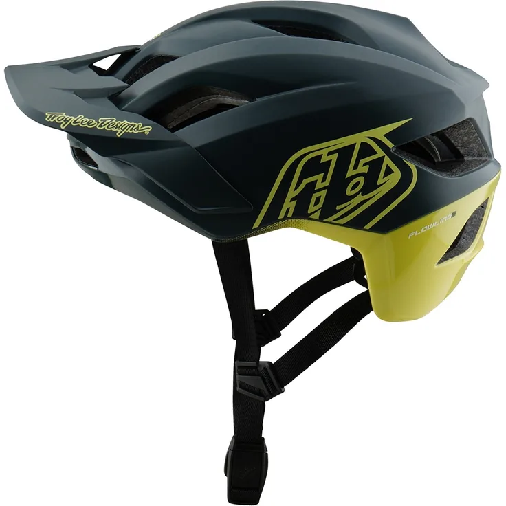 Troy Lee Designs Flowline SE MIPS Helm, Badge, grau/glo gelb, XL/XXL | 60-63cm