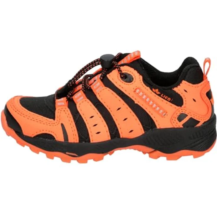 Lico Fremont Outdoorschuh, Wanderschuhe in schwarz/orange mit Schnellschnürsystem und profiliertem TPR-Laufsohle, Größe 25 – Bild 2