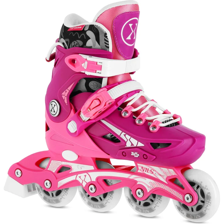 Nils Extreme NA1055 Blaze, verstellbare Inlineskates für Kinder, ABEC-7 Lager, Gr. 31-34