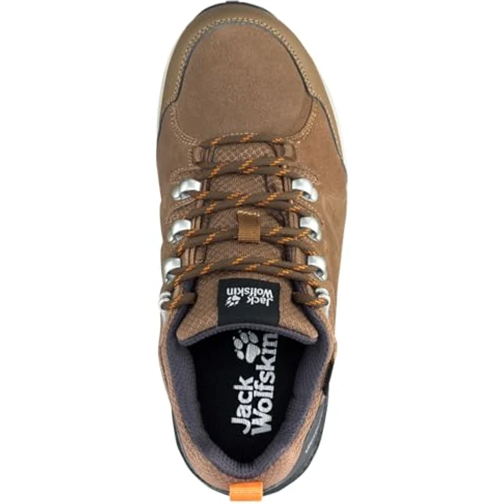 Jack Wolfskin Refugio Texapore Low W, Damen Wanderschuhe aus Veloursleder und Texapore, braun, Größe 39.5 – Bild 3