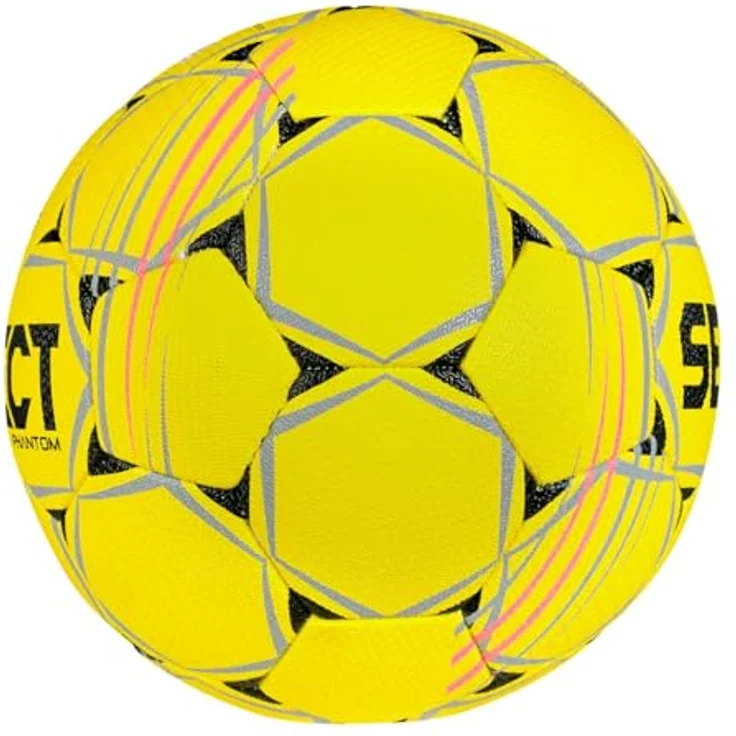 Select Phantom DB v25, Trainingshandball mit optimaler Griffigkeit, abriebfest, gelb pink grau – Bild 2