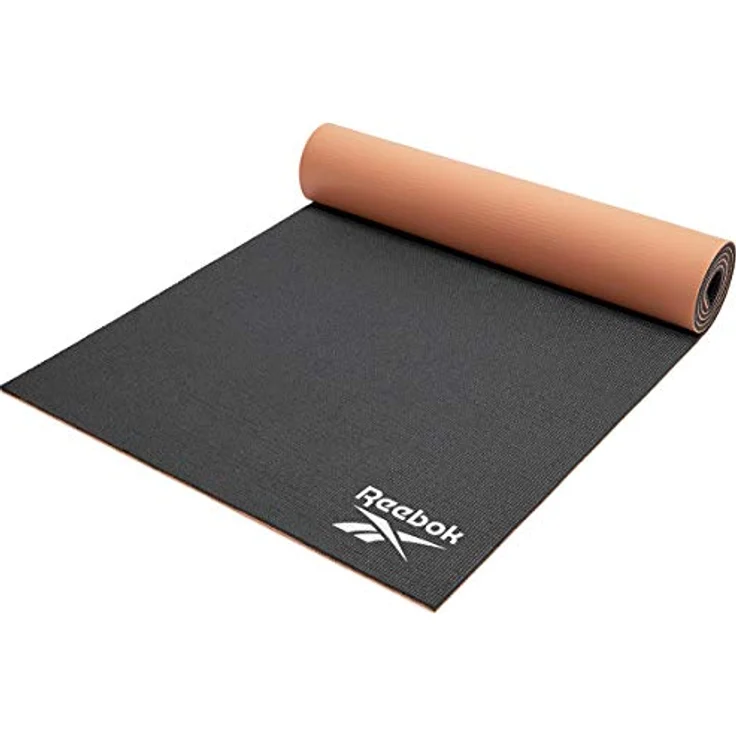 Reebok Wendbare Yoga-Matte - 6mm, rutschfest und aufrollbar mit integriertem Trageriemen – Bild 4