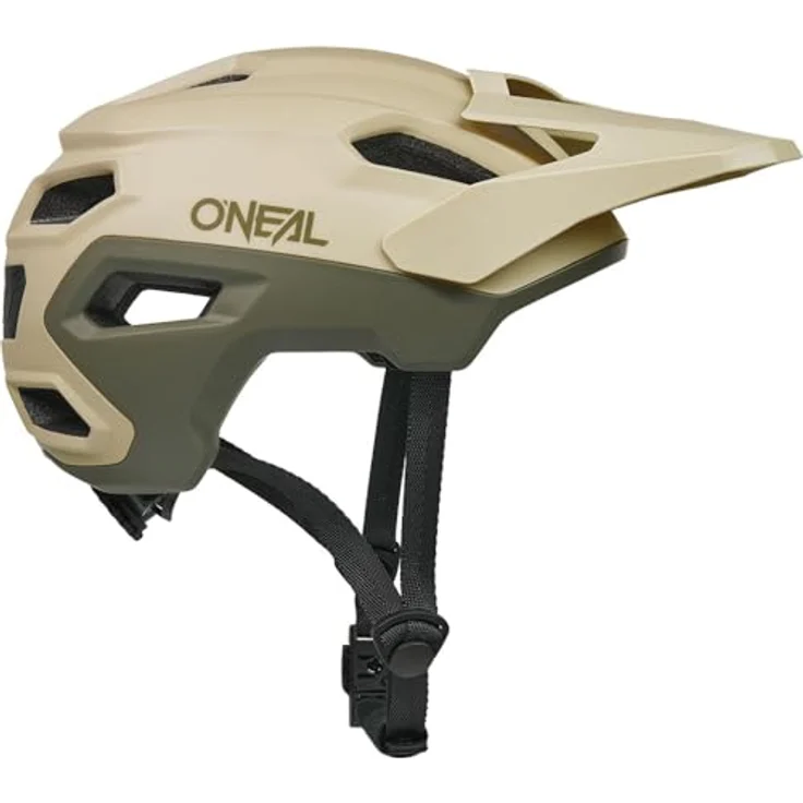 O'Neal Trailfinder Evo Helm Solid V.26, Enduro- und Trailhelm in Sand/Olive, Größe L/XL mit Quin Ready Technologie und Fidlock Magnetschnalle – Bild 4