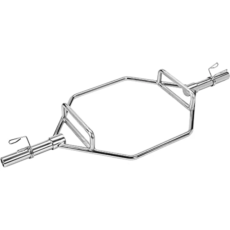 Bad Company Hexagon Hantelstange inkl. Verschlüssen für Kniebeugen, Kreuz- und Schulterheben als 30/31 mm oder 50/51 mm Variante I Max. Gewichtsbelastung von bis zu 350 kg (50/51 mm)