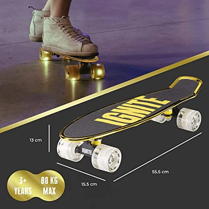 Mondo Skateboard, robustes Design für Anfänger und Fortgeschrittene, schwarz – Bild 6