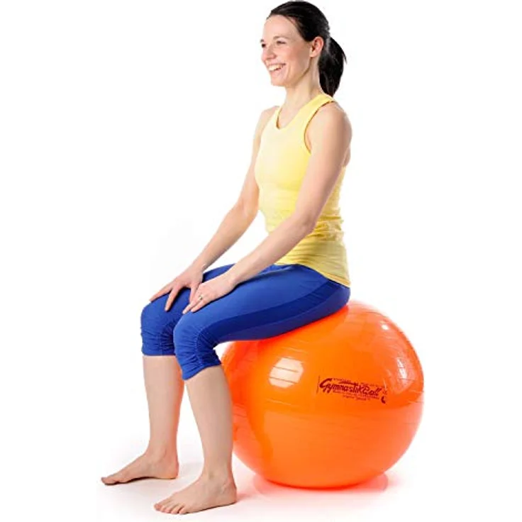 PEZZI Original Pezziball Standard 53 cm m. Ballschale Kombi Gymnastikball orange – Bild 3