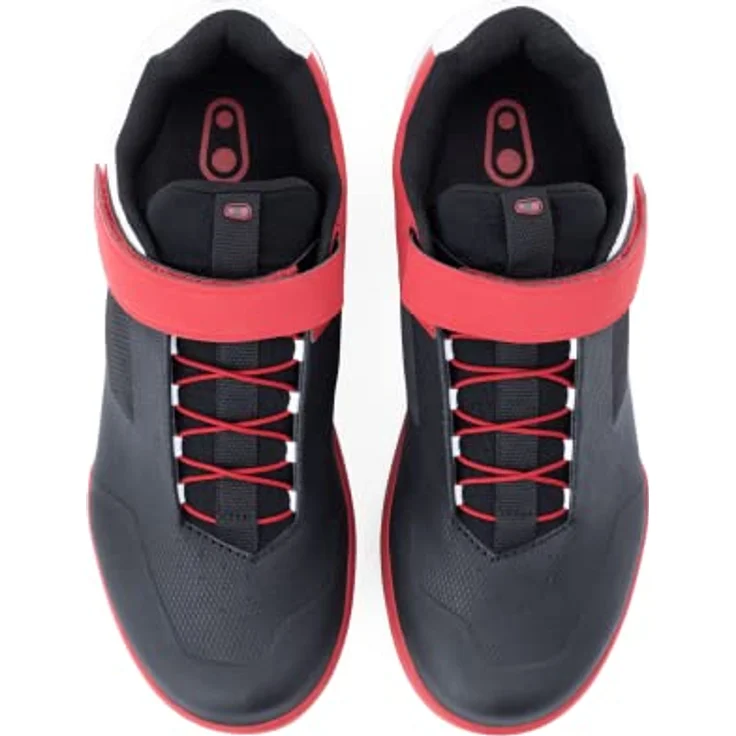 Crankbrothers Stamp Speedlace Unisex Fahrradschuhe, Schwarz Weiß Rot, mit innovativem Schnellschnürsystem, Größe 48 – Bild 5