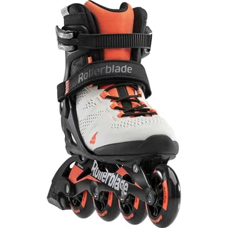 Rollerblade Macroblade 80 W, Damen Rollschuhe mit 80 mm Performance-Rollen, Ghiaccio/Corallo – Bild 5