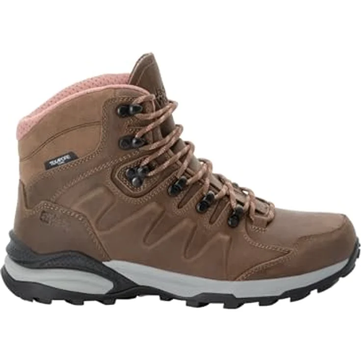 Jack Wolfskin REFUGIO PRIME TEXAPORE MID W, Damen Trekkingschuh aus geöltem Nubukleder, wasserdicht und atmungsaktiv – Bild 2