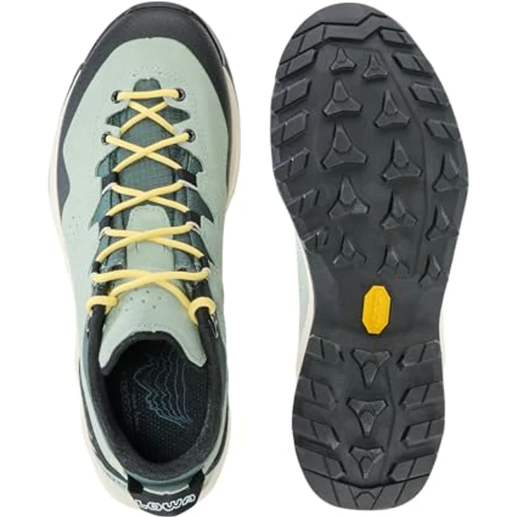 Lowa Explorer GTX Lo Ws, wasserdichte Damen Wanderhalbschuhe mit griffiger Vibramsohle und GORE-TEX-Membrane, dunkelpetrol/mint, EU 40 – Bild 6