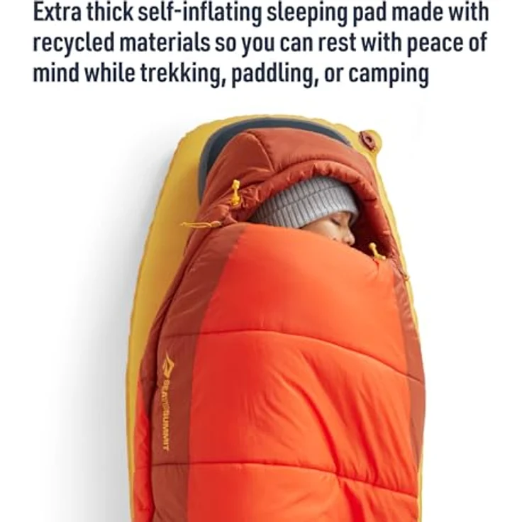Sea To Summit Pursuit Plus Self Inflating Mat, komfortable Isomatte mit Thermoisolierung, Zinnia Orange, 1,04 kg – Bild 2