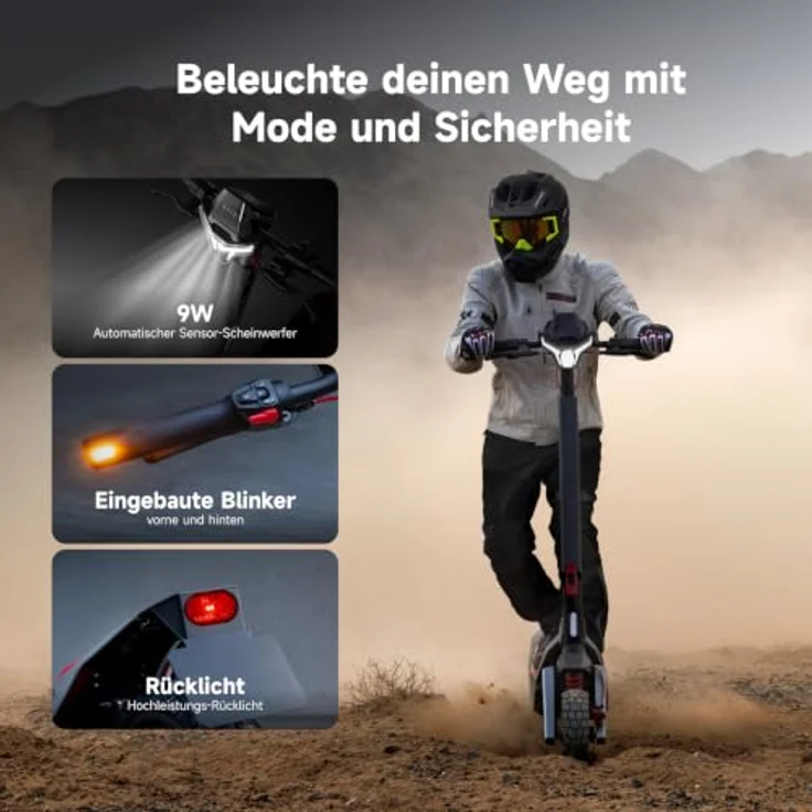 NAVEE XT5 MAX E-Scooter, 700 W, 899 Wh, bis zu 110 km Reichweite, klassischer Roller in Schwarz, Grau oder Rot, 50 km/h, deutsche Straßenzulassung, 35,6 kg, versandkostenfrei – Bild 6