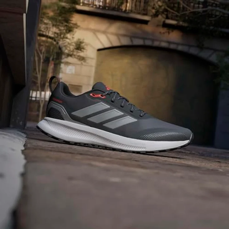 adidas Running Shoes JI4084, Laufschuhe mit wasserabweisendem Obermaterial und Cloudfoam Dämpfung, schwarz, Größe 41 1/3 – Bild 3