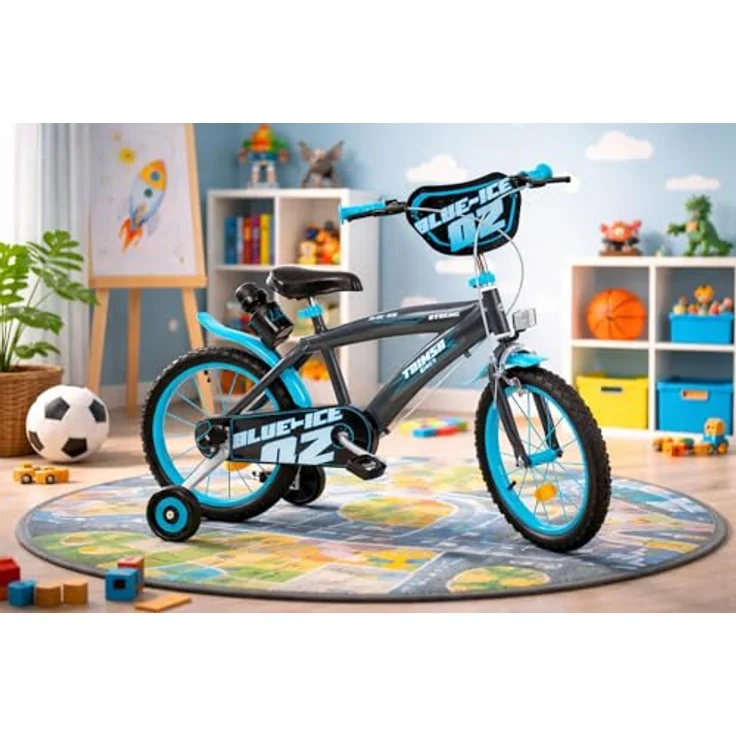 Toimsa Blue Ice Jungen - Fahrrad, 16 Zoll, Schwarz, Blau – Bild 7