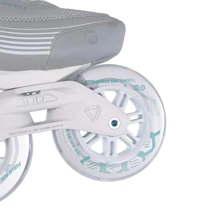 POWERSLIDE Inlineskates Swell Glacier Lake 100 47, innovative Inline-Fitness-Skates in Grau/Weiß – Bild 8