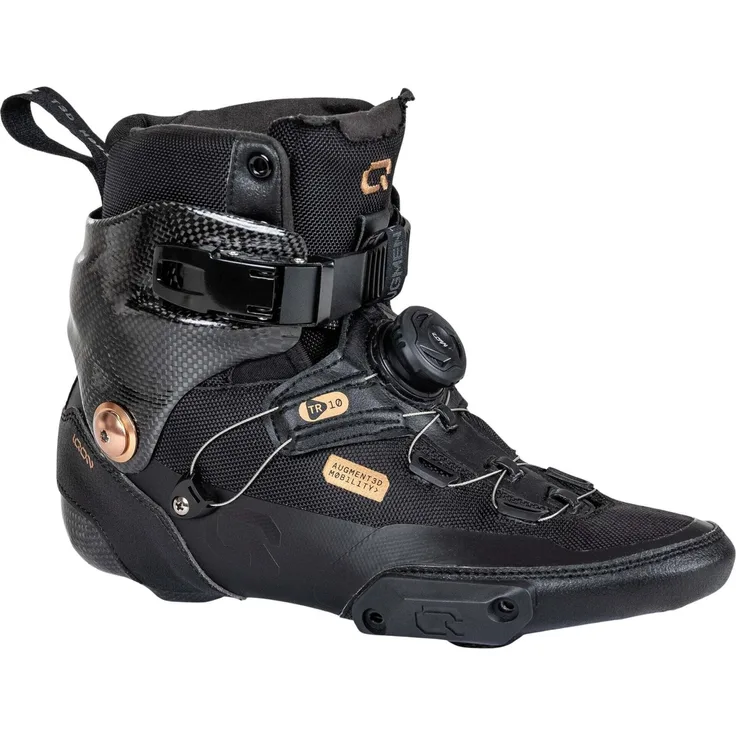 Iqon TR10, Inline Skates Größe 43 mit Kohlefaserschale und TRINITY 3-Punkt-Bindungssystem, goldfarben