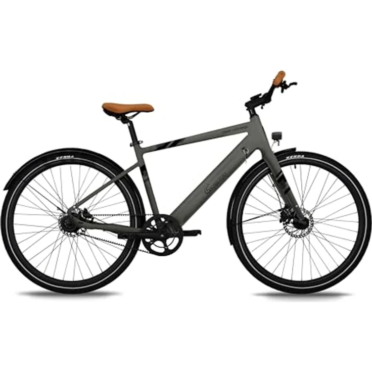 SachsenRAD Allrounder Urban Trekking E-Bike C3T, ultraleicht mit Riemenantrieb und Drehmomentsensor, 28 Zoll, 18 kg, Damen und Herren, grau – Bild 1