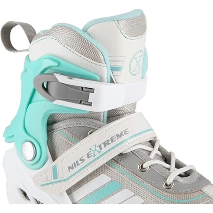 Nils Extreme Inline Skates 2in1, verstellbare Schlittschuhe für Kinder und Erwachsene, Weiß und Blau, mit ABEC7-Lagern, Größenanpassung 29-33, NH18191 – Bild 5