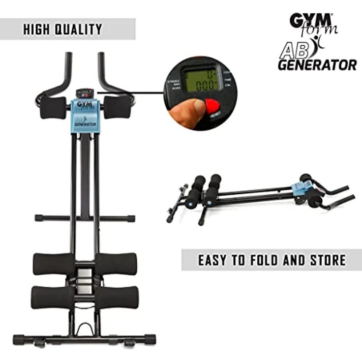 Bauchtrainer für Zuhause Gymform Ab Generator, Ganzkörper-Trainingsgerät Fitnessgerät Heimtrainer - inkl. Bildschirm, Trainingsanleitung und Diätplan, bis 120kg – Bild 5