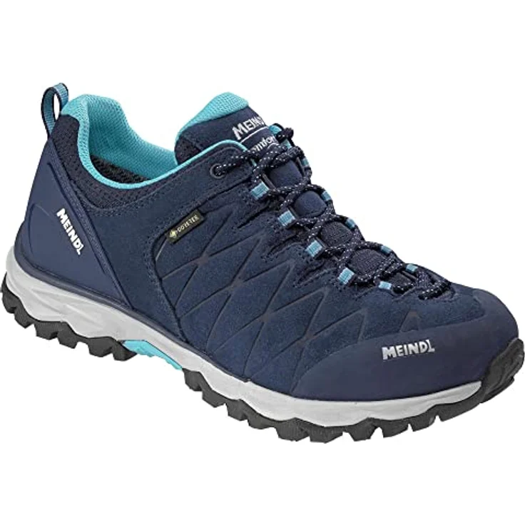 Meindl Mondello Lady GTX, Wasserdichte Trekkingschuhe mit griffiger Gummisohle und Obermaterial aus Velourleder, Marine/Türkis, EU 39 – Bild 3