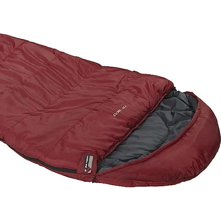 High Peak Mumienschlafsack TR 300, Komfort für 3 Jahreszeiten, PFC-freies Material, rot/grau, 230 cm Länge, 5 °C Komforttemperatur – Bild 2