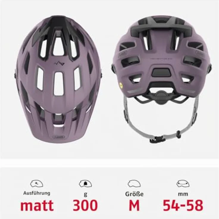 ABUS Moventor 2.0 MIPS, All-Mountain-Helm mit optimaler Belüftung und tiefem Sitz, für Damen und Herren, lila, M – Bild 3