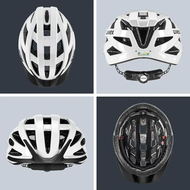 Uvex i-vo 3D, Leichter Allround-Helm für Damen und Herren, individuelle Größenanpassung, integrierte Sonnenblende, erweiterbar mit LED-Licht, White, 52-57 cm – Bild 4