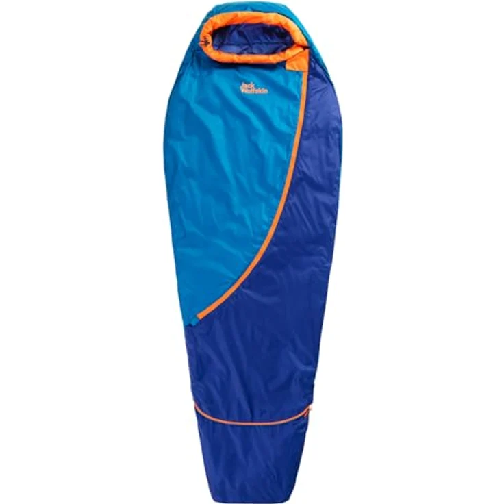 Jack Wolfskin Grow Up Moonrise, Schlafsack (160 cm) mit erweiterbarem Fußende, atmungsaktivem Texatherm Core Ecosphere-Gewebe und Synthetikfaserfüllung, inkl. Packsack – Bild 4