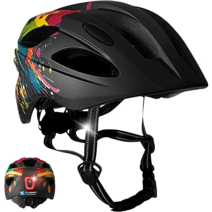 Crazy Safety Cool Splash, Velohelm für Kinder, 54-58 cm, mit verstärktem Schutz und atmungsaktiver Polsterung – Bild 1