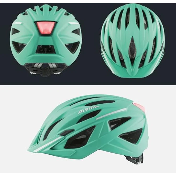 Alpina Haga Fahrradhelm, Größe S, Urban-Helm mit Hi-EPS, Inmold-Bauweise und integraler Rückleuchte – Bild 4
