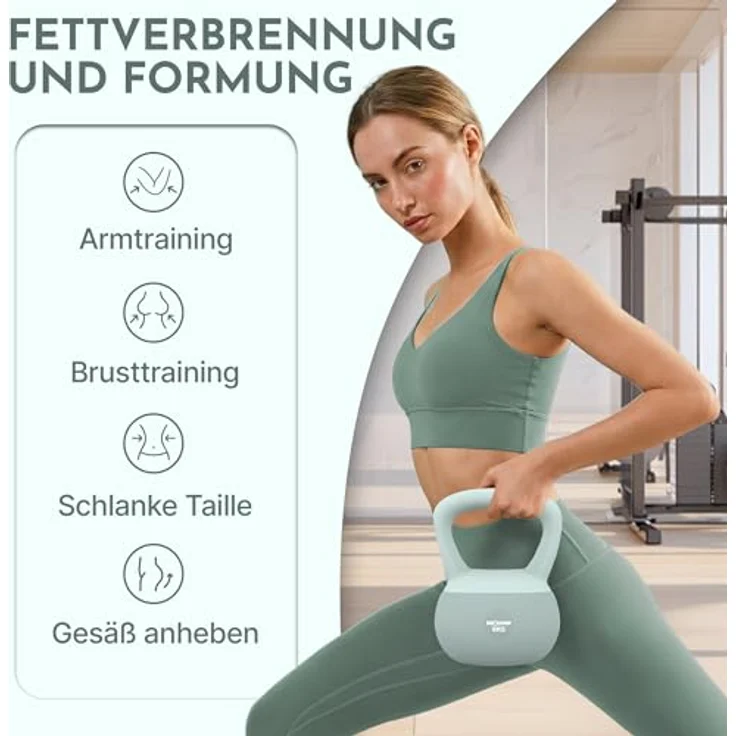 NEOLYMP Kettlebell Soft Kettlebell 2–12 kg, bodenschonend & leise, ergonomischer Softgriff, ideal fürs Homegym – Bild 9