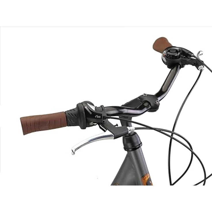 Licorne Bike Premium City Bike in 24,26 und 28 Zoll - 21 Gang-Schaltung - Hollandfahrrad - Violetta - Anthrazit – Bild 5