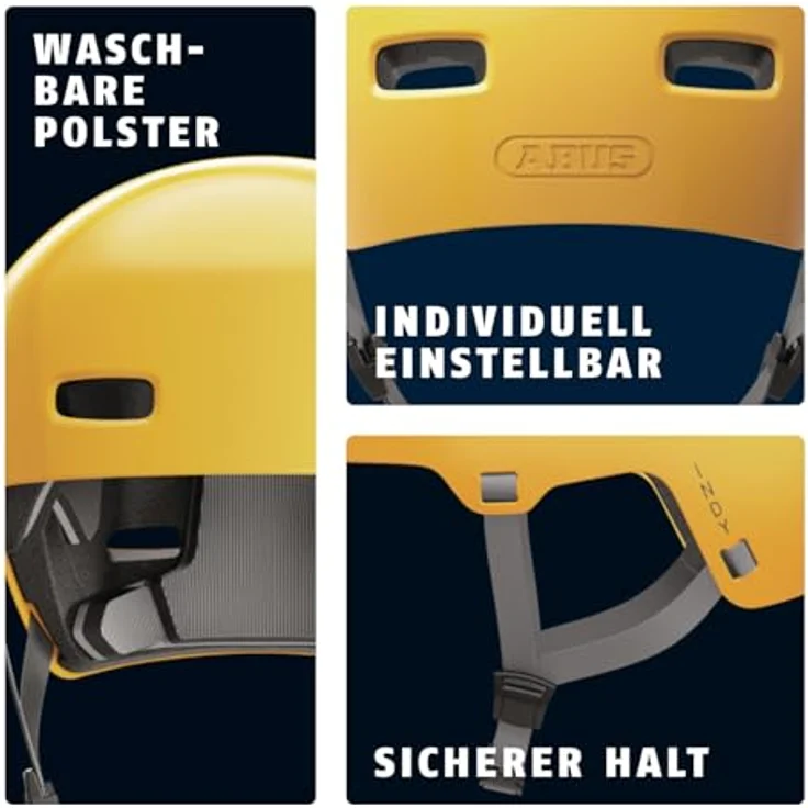 ABUS Fahrradhelm INDY - Dirt-Helm mit optimierter Stoßdämpfung für Dirt, Skate, Slope und MTB - Größe L, Gelb – Bild 3