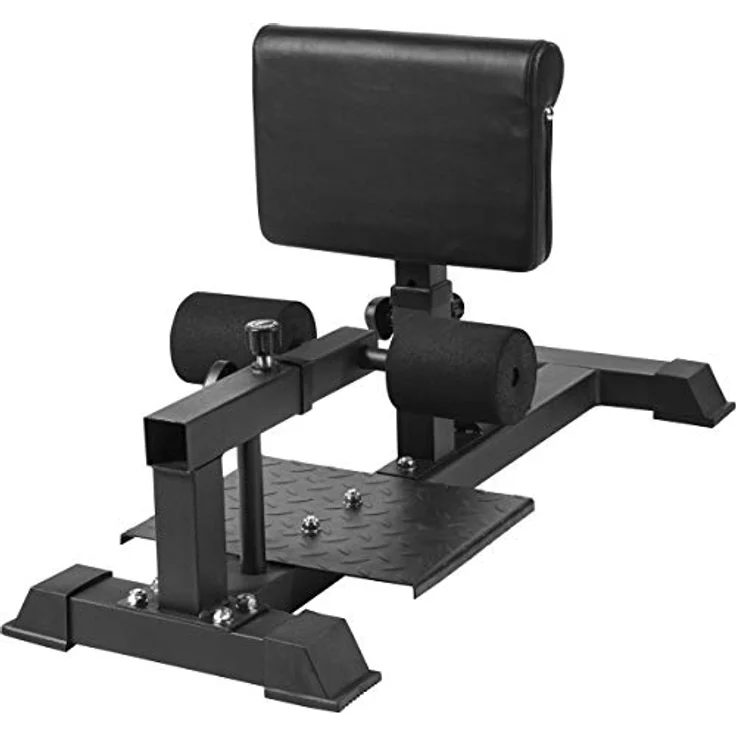 GORILLA SPORTS® Sissy Squat Kniebeugentrainer - verstellbar, bis 130 kg Belastbar, 101x37,5x49,5-59,5cm, Schwarz - Beintrainer Maschine, Bench, Kniebeuger, Fitnessgerät für Zuhause, Fitness – Bild 1