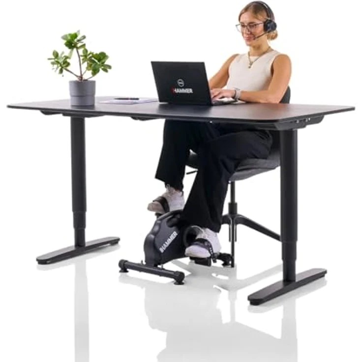 HAMMER Pedaltrainer Magnet, Arm und Beintrainer, Heimtrainer, Mini Fitnessbike für Zuhause, Sportgerät, Mini Bike, Bewegungstrainer für Senioren, Fitnessgerät für Büro – Bild 2