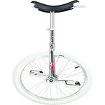 QU-AX Einrad-3095031600, Aluminium, Weiß, Einheitsgröße - Bequemer Sattel mit austauschbaren Ecken, Hohe Qualität