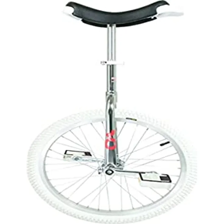 QU-AX Einrad-3095031600, Aluminium, Weiß, Einheitsgröße - Bequemer Sattel mit austauschbaren Ecken, Hohe Qualität